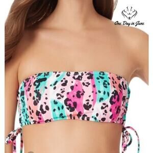 Sugar Beach Animal Bandeau Bikini Top Size XS